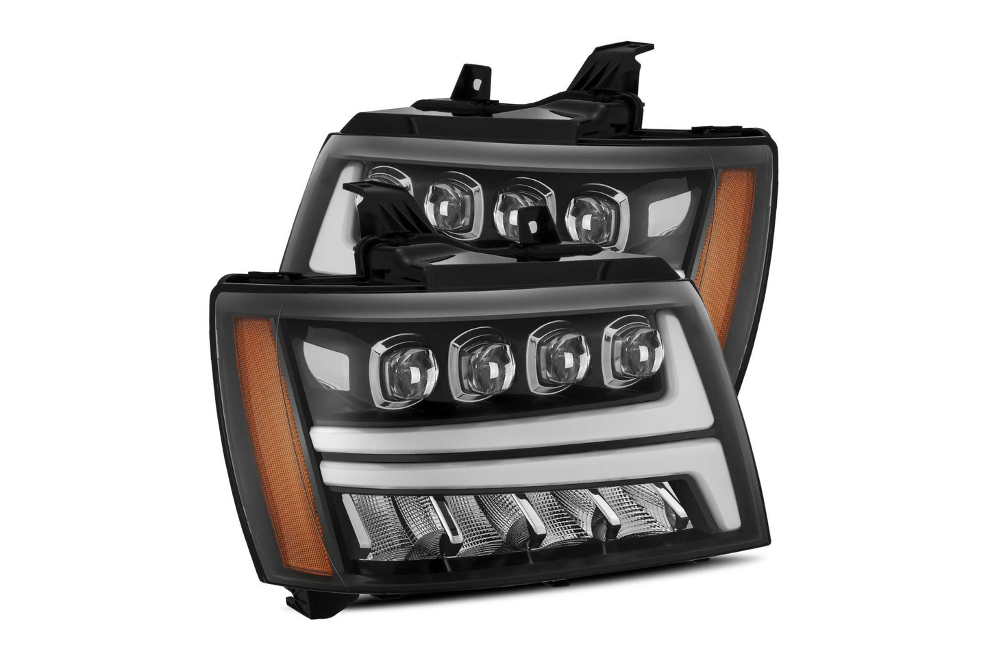 Faros delanteros LED ARex Nova: Chevy Tahoe/Suburban/Avalanche (07-13) - Negro azabache (juego)