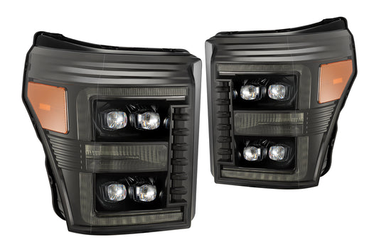 Faros delanteros LED ARex Nova: Ford Super Duty (11-16) - Alpha-Black (juego)