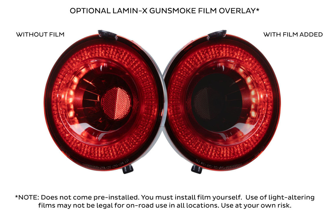 LaminX: cubiertas de lente central de cola ahumada (Corvette C6) (juego de 4 piezas)