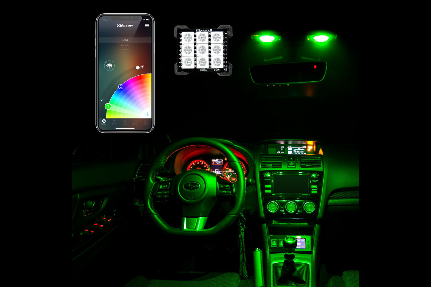 Kit de bombillas LED tipo festón RGB XKChrome