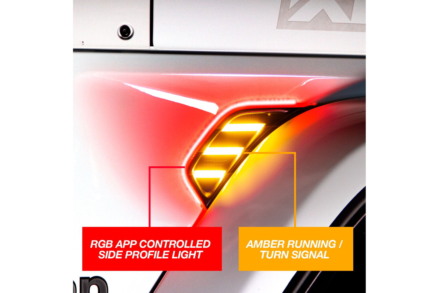 XKChrome RGB LED Jeep Air Vent Light Kit: w/o Controller
