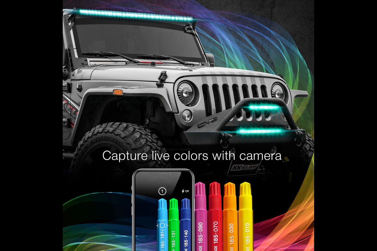 Barra de luz LED RGB XKChrome: 20 pulgadas