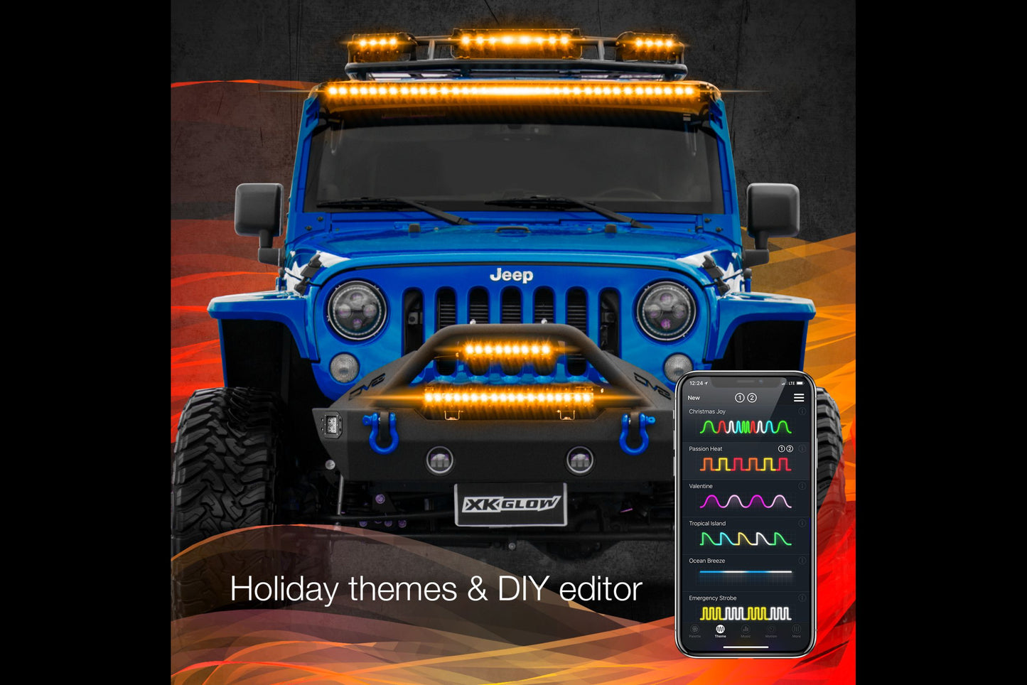 Barra de luz LED RGB XKChrome: 20 pulgadas