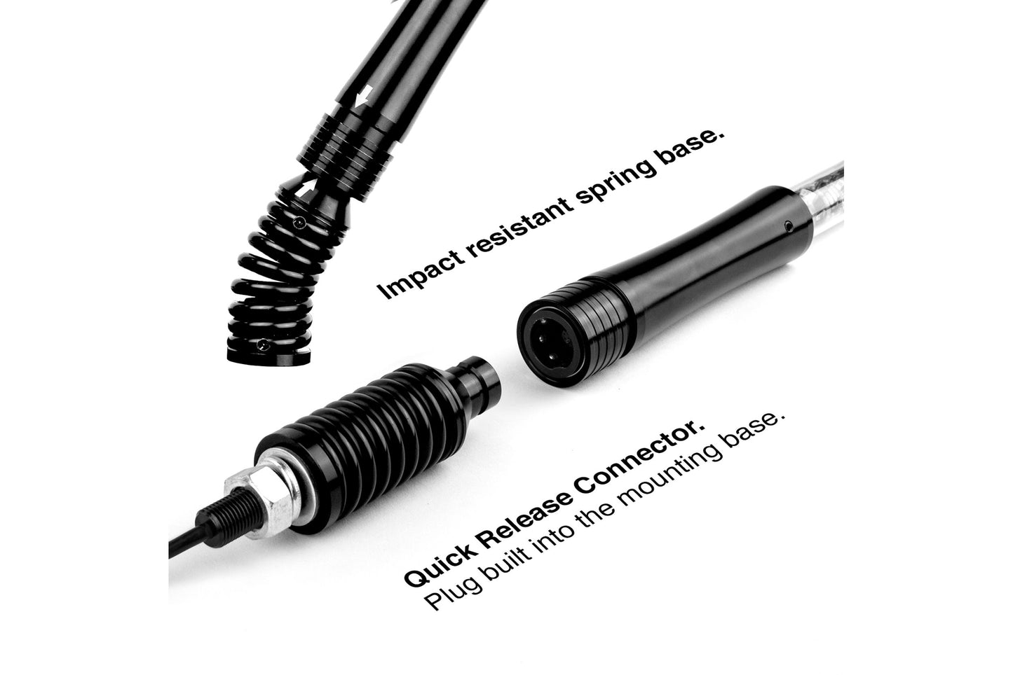 XKChrome RGB LED Whip Lights: 48in / Pair w/ Dash Mount Controller