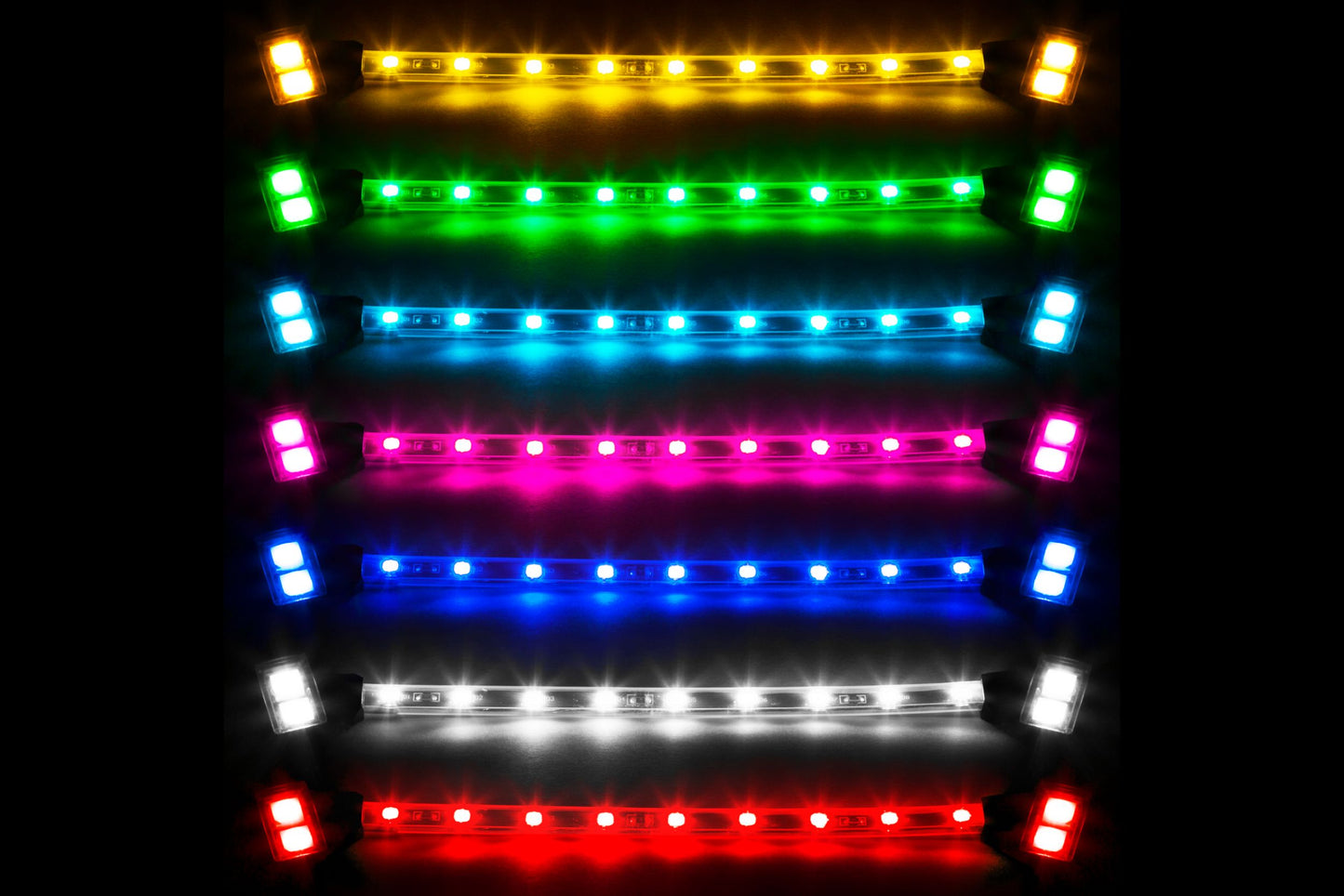 XKGlow Accent Light Kit: Red / 8x Pods, 2x 8in Strips