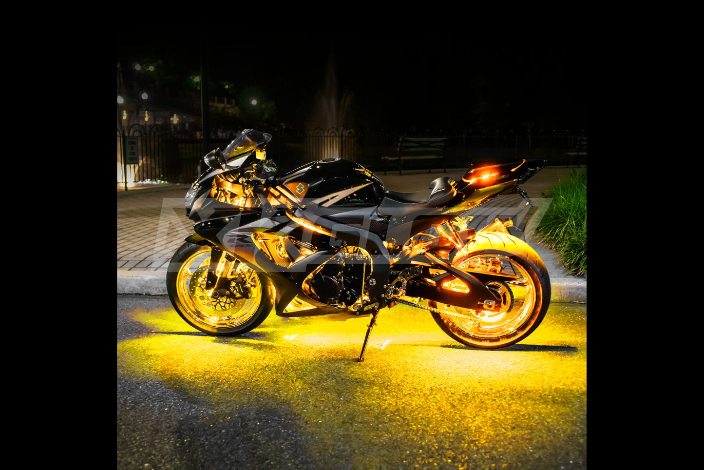 XKGlow Accent Light Kit: Red / 8x Pods, 2x 8in Strips