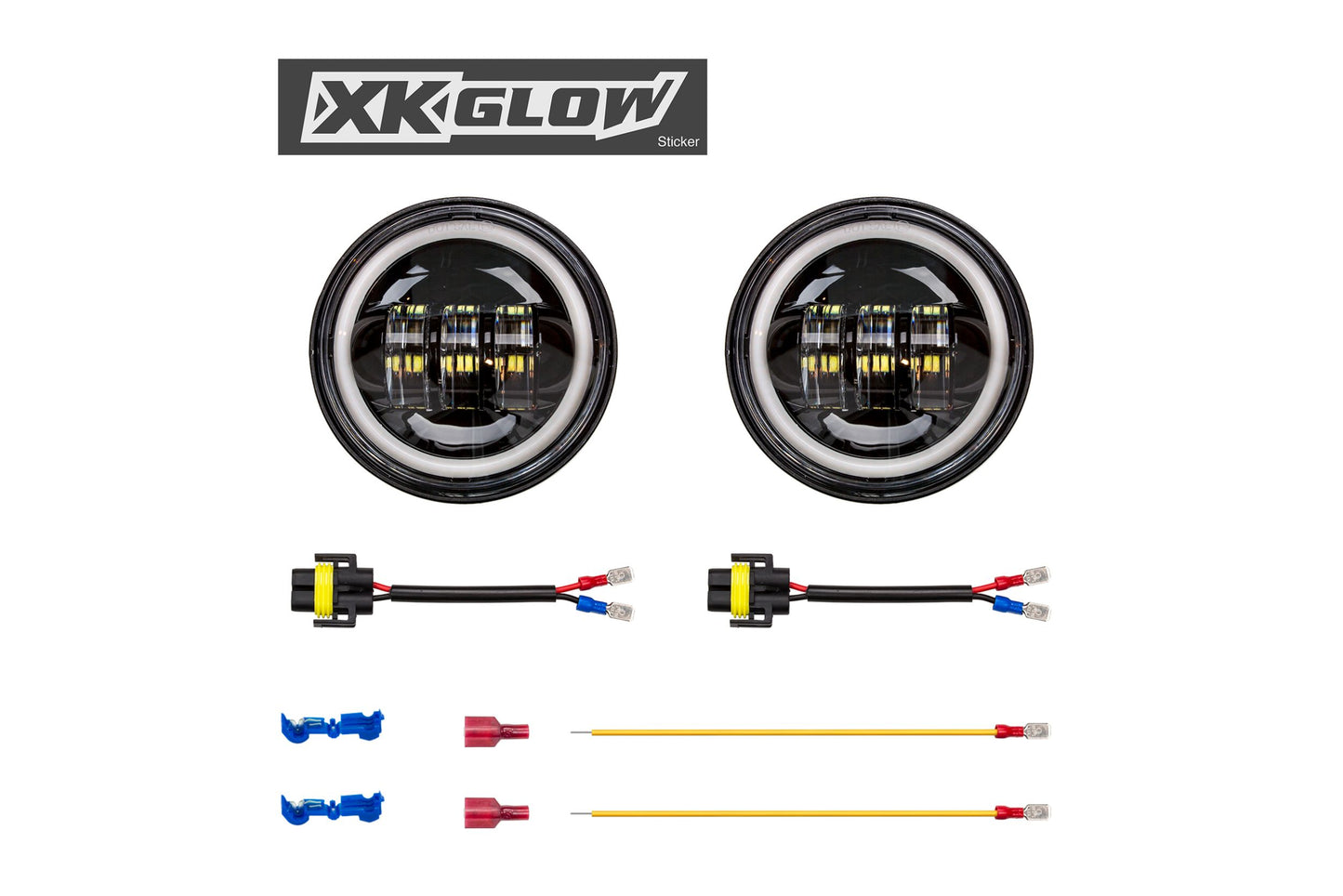 XKGlow Motorcycle Highway Bar Switchback Driving Lights: Chrome