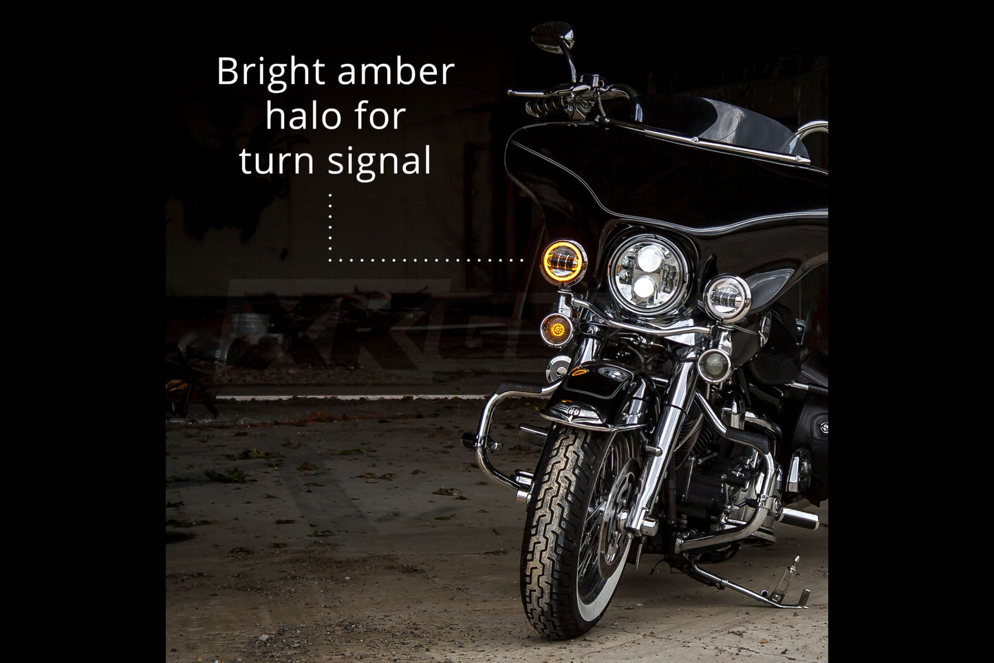 XKGlow Motorcycle Highway Bar Switchback Driving Lights: Chrome