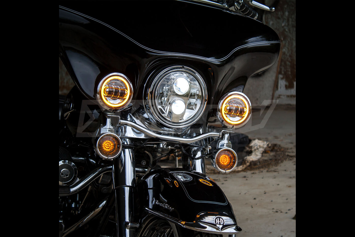 XKGlow Motorcycle Highway Bar Switchback Driving Lights: Chrome