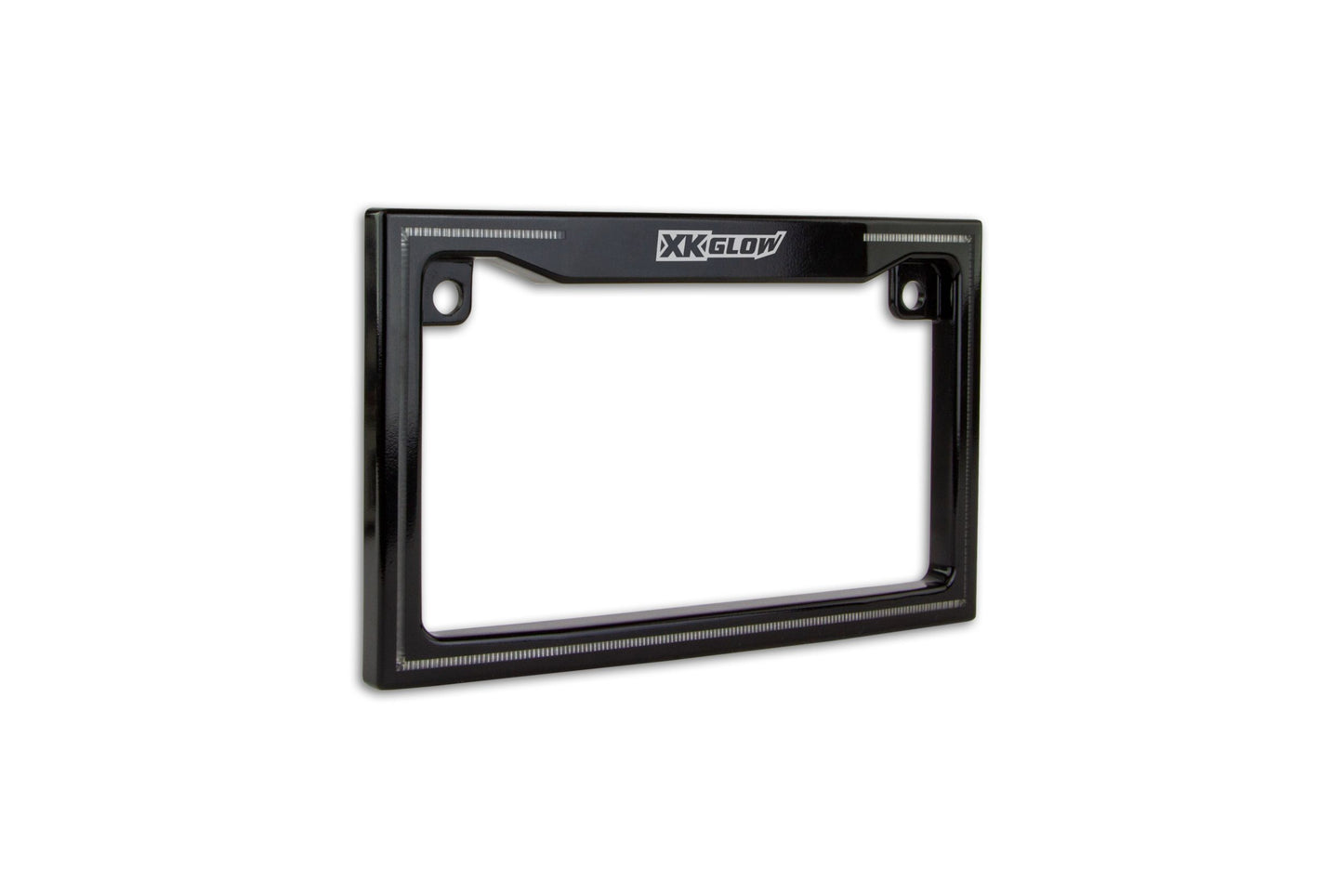 XKGlow Motorcycle Plate Frame: Chrome / White LEDs