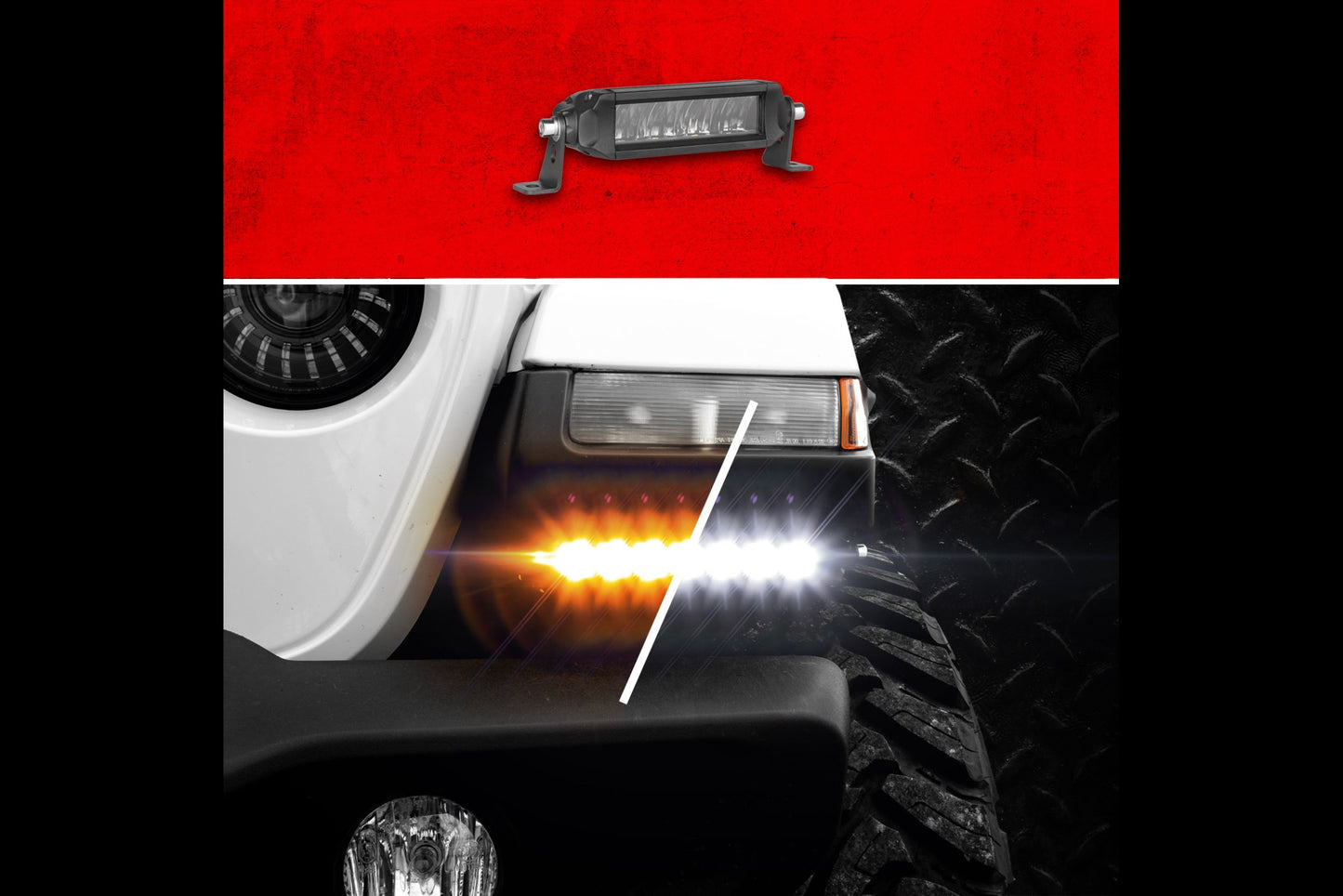 Barra de luz LED XKGlow Razor: 6 pulgadas / conducción