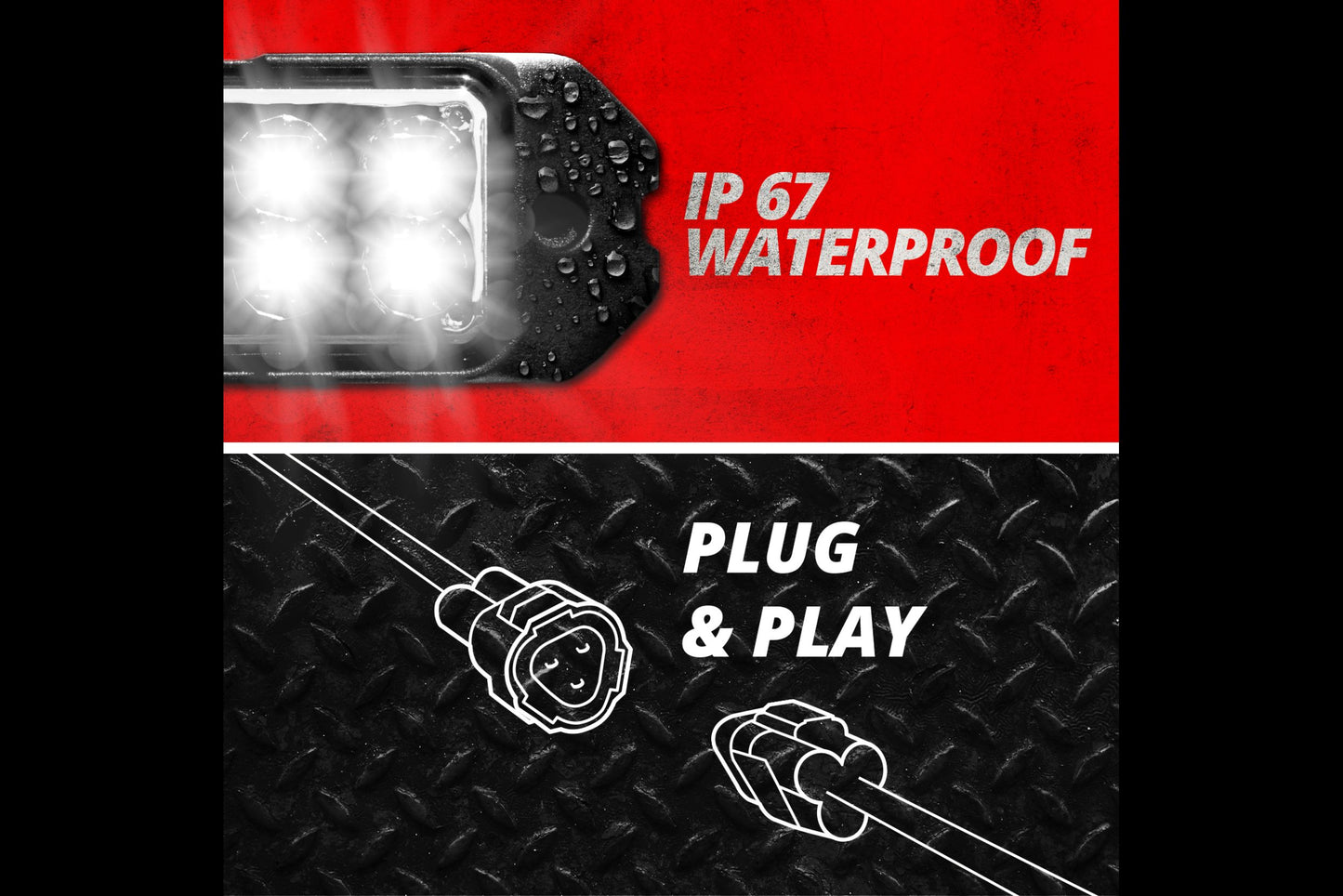 Kit de conversión legal para vehículos utilitarios deportivos XKGlow: 2 cápsulas blancas, 2 cápsulas rojas y 2 cápsulas ámbar