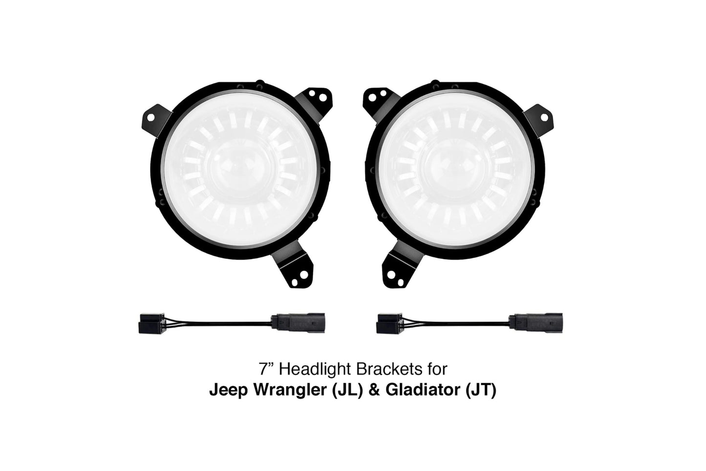 Wrangler JL/JT: soportes para faros delanteros XKGlow de 7 pulgadas (juego)