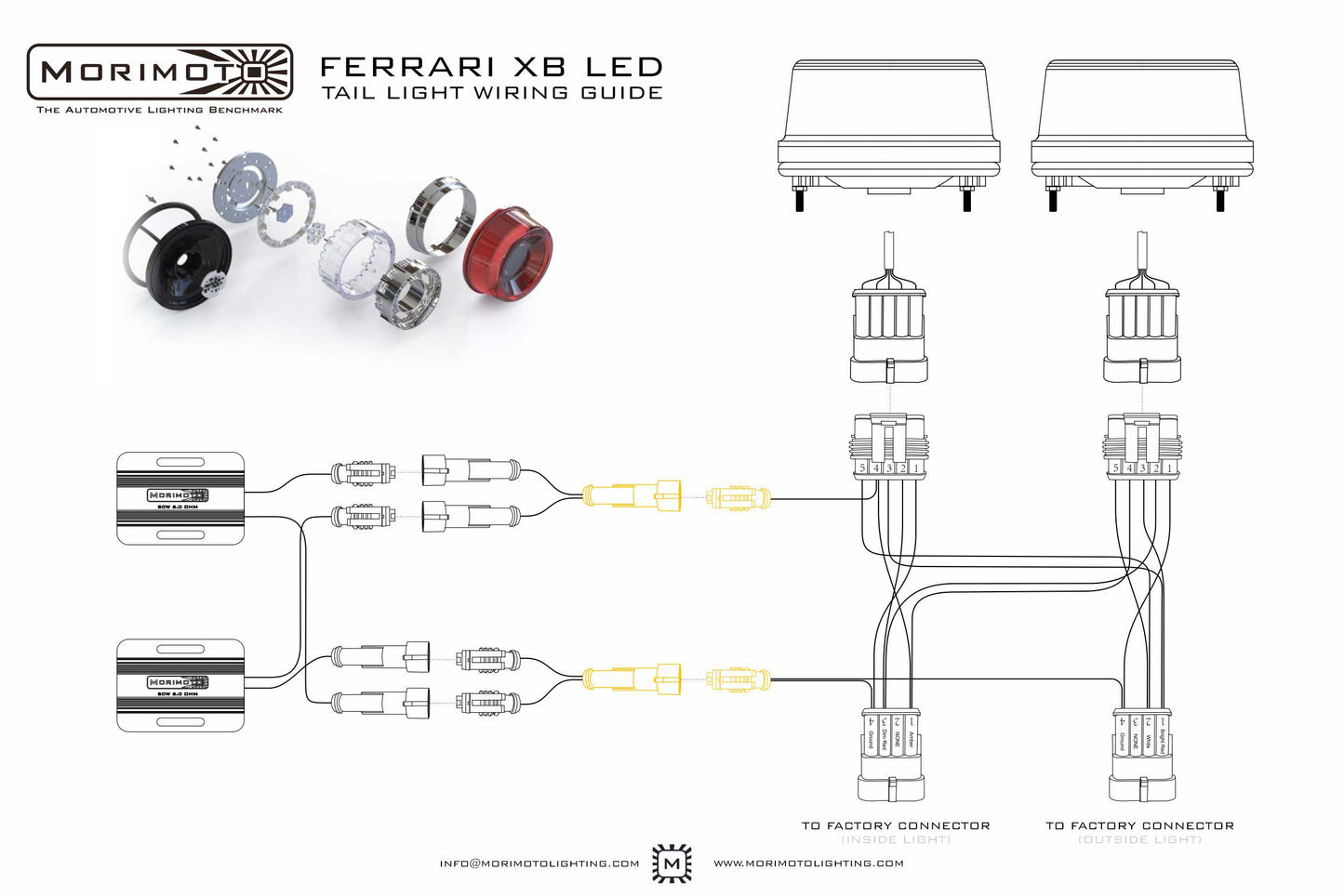 1995-1999 Ferrari F355 XB LED-Rücklichter