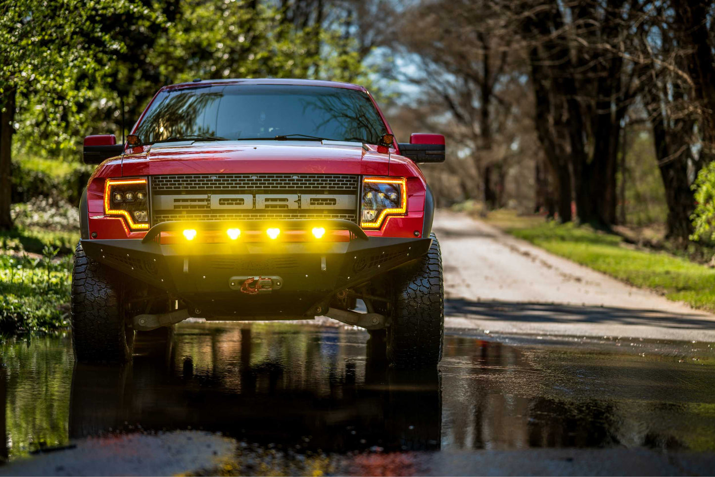 XB LED Headlights: Ford F150 & Raptor (09-14) (Pair / ASM Amber DRL)