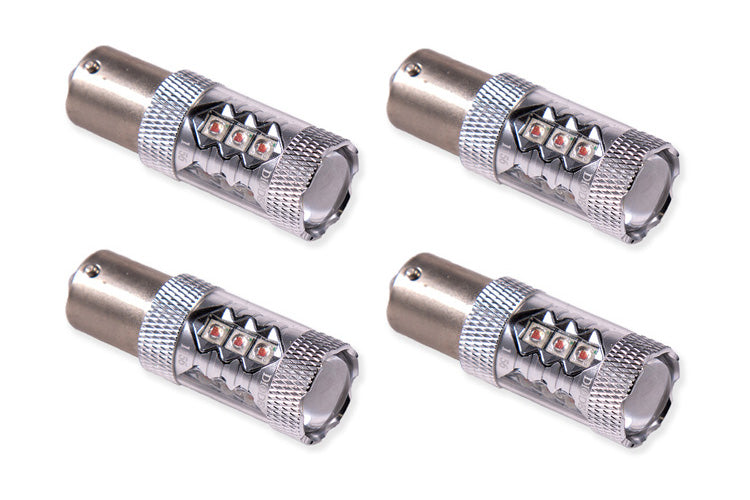 Bombilla LED 1156 XP80 dinámica de cuatro diodos roja