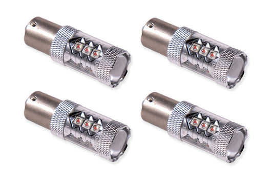 Bombilla LED 1156 XP80 dinámica de cuatro diodos roja