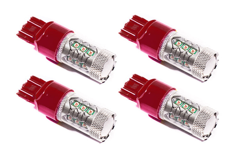 Bombilla LED 7443 XP80 LED roja Juego de 4 diodos dinámicos