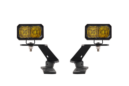 Stage Series 2in LED Ditch Light Kit for 2019-2021 Ford Ranger, Sport Yellow Combo
