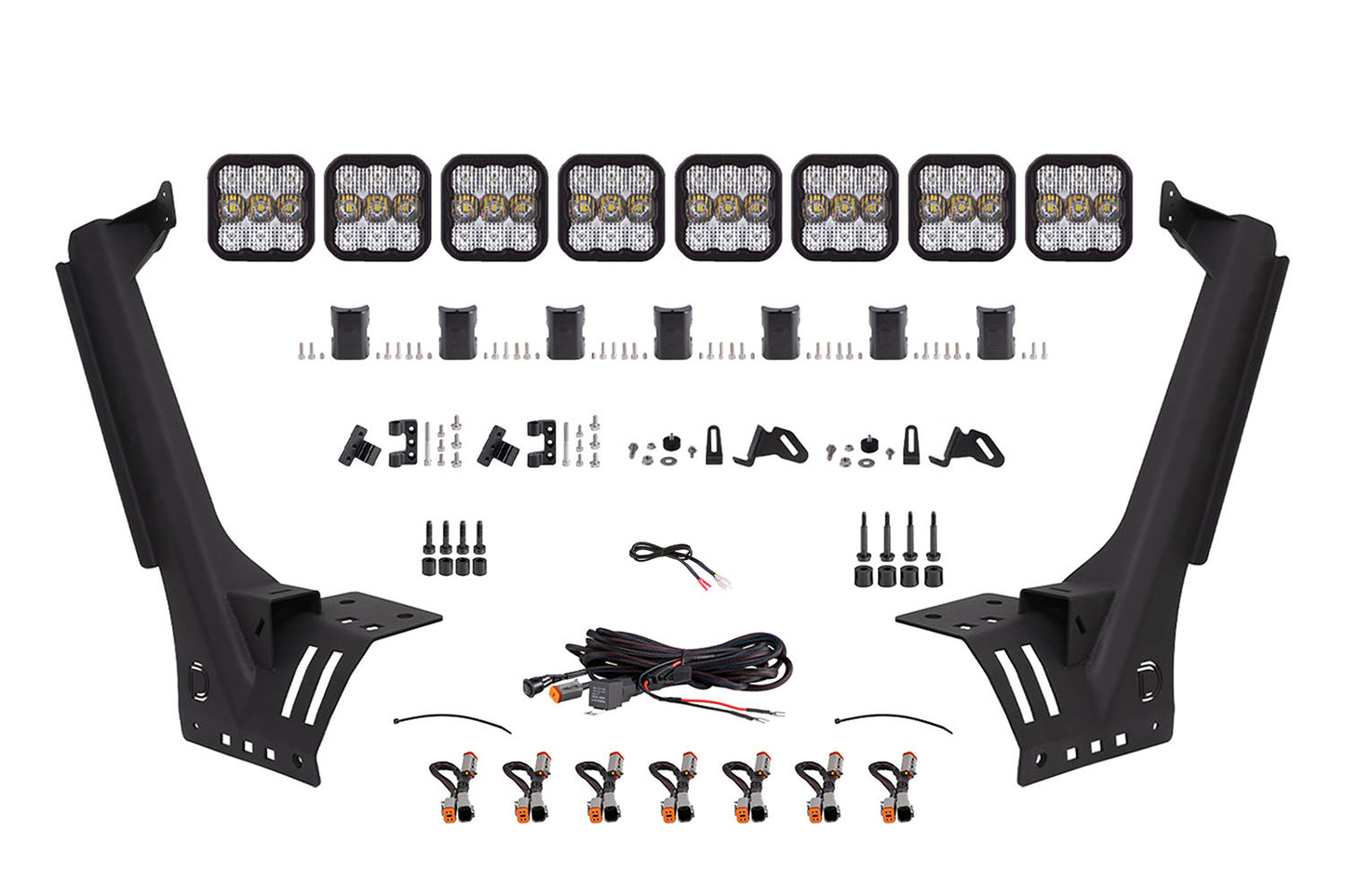Jeep JL SS5 Sport CrossLink Windschutzscheibe Weiß Combo Lightbar Kit Diode Dynamics