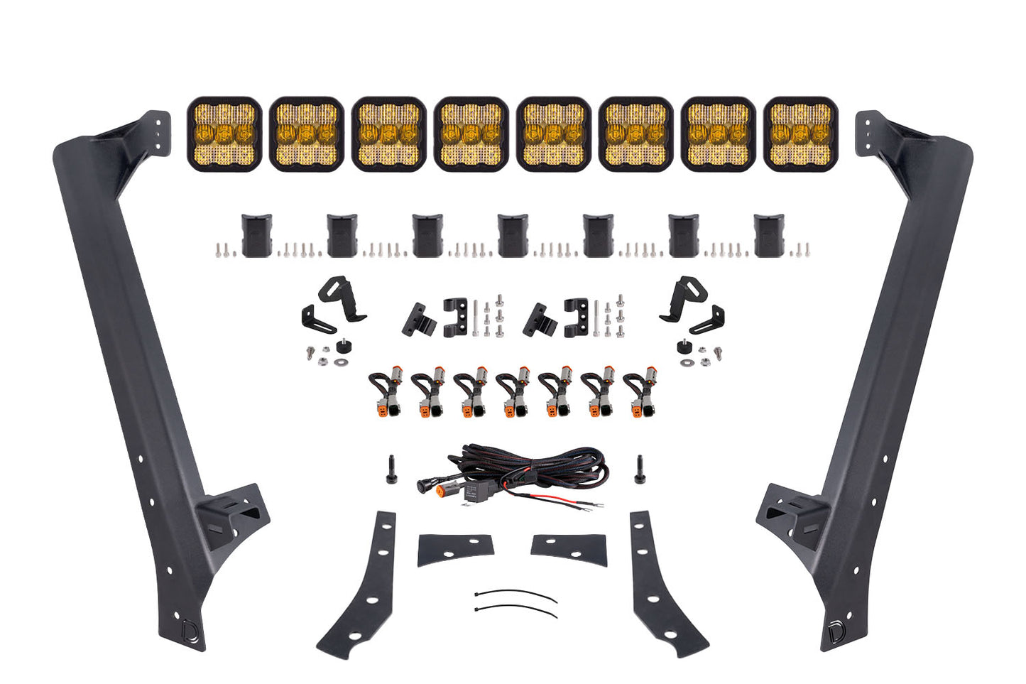 Jeep JK SS5 Sport CrossLink Windschutzscheibe Gelb Combo Lightbar Kit Diode Dynamics