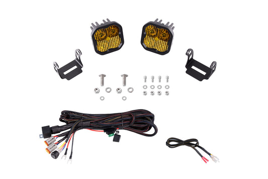 Stage Series Backlit Ditch Light Kit for 2021-2022 Ford F-150, SSC2 Sport Yellow Combo Diode Dynamics