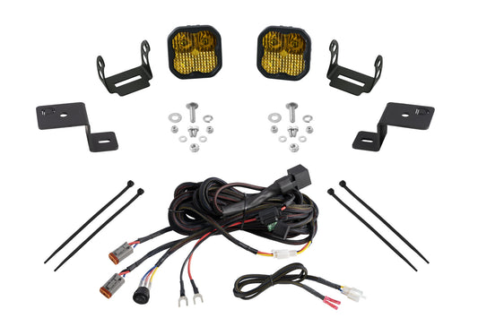 Stage Series Backlit Ditch Light Kit for 2021-2022 Ford F-150, SS3 Pro Yellow Combo Diode Dynamics