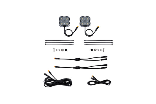 Stage Series Single-Color LED Rock Light White Diffused M8 (2-pack) Diode Dynamics