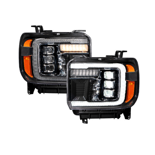 14-18 GMC Sierra 1500 and 15-19 GMC Sierra 2500/3500 LED Projector Headlights (Pair)
