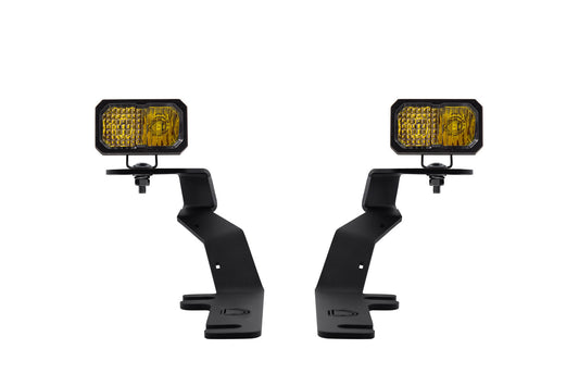 Stage Series 2in LED Ditch Light Kit for 2017-2020 Ford Raptor, Pro Yellow Combo Diode Dynamics
