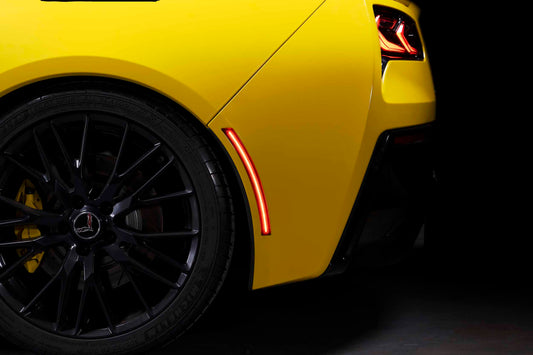 Marcadores laterales traseros Chevrolet Corvette C7 XB 2014-2019 (rojo/par) 