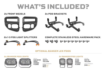 2020-2022 Ford Super Duty Banger LED Fog Light Kit