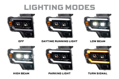 2010-2014 Ford Raptor XB EVO Hybrid LED Headlights