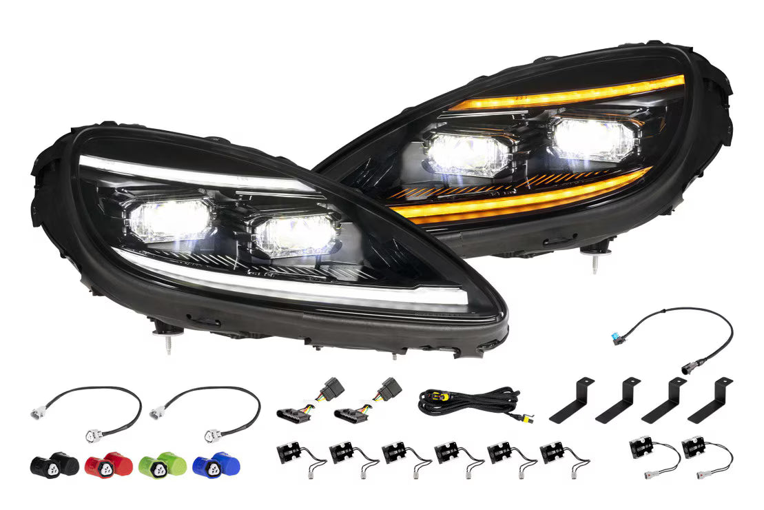 Faros delanteros LED estilo C8 para Chevrolet Corvette C6 2005-2013 (Gen II) 