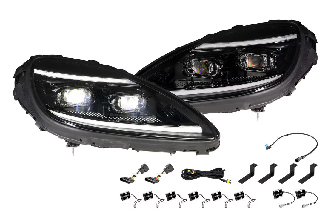 Faros delanteros LED estilo C8 para Chevrolet Corvette C6 2005-2013 (Gen II) 