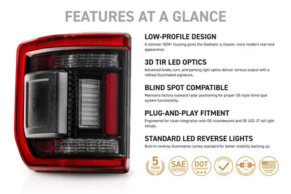 2020+ Jeep Gladiator JL XB Low Profile LED Taillights