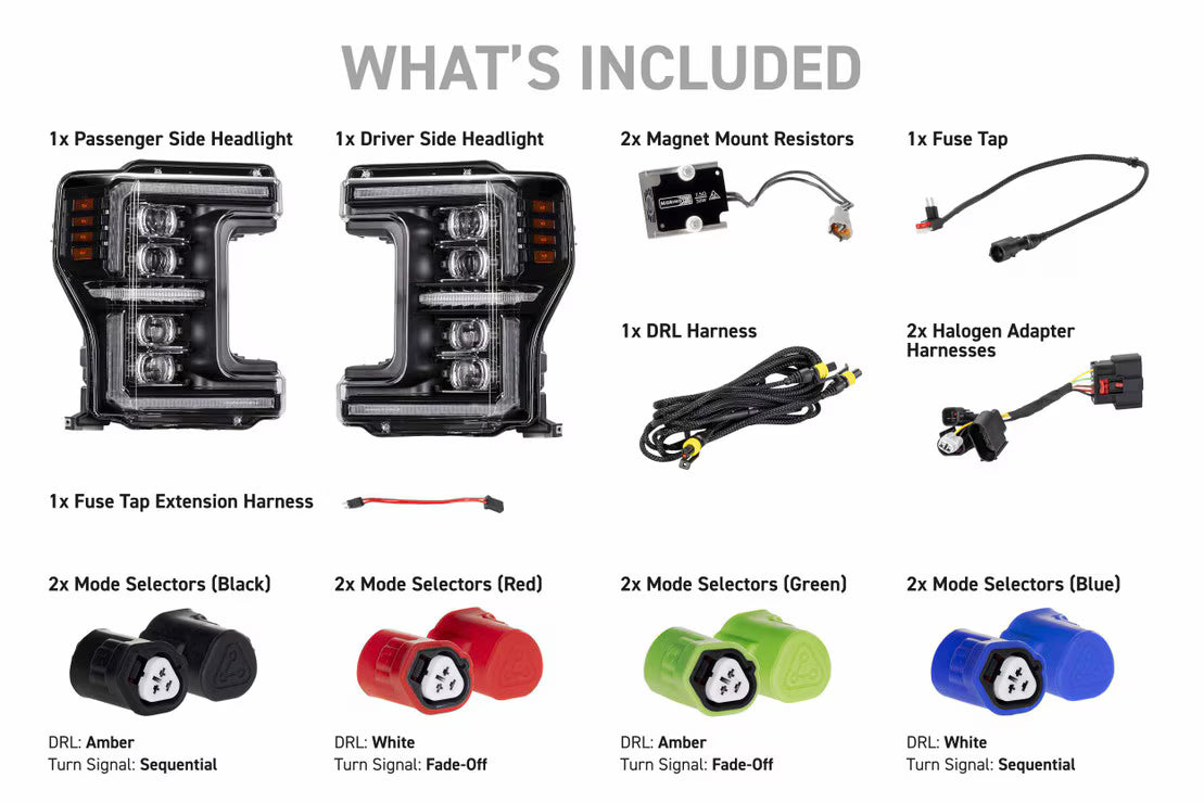 2017-2019 Ford Super Duty XB Evo LED Headlights