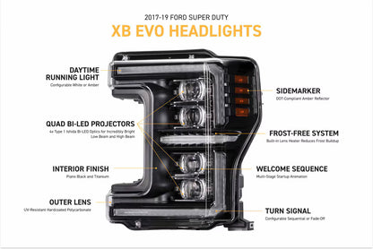 2017-2019 Ford Super Duty XB Evo LED Headlights