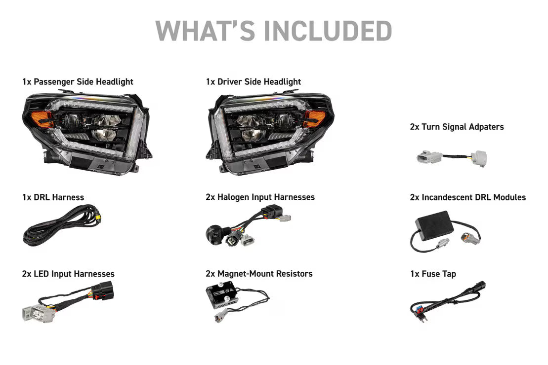 2014-2021 Toyota Tundra XB EVO Hybrid LED Headlights