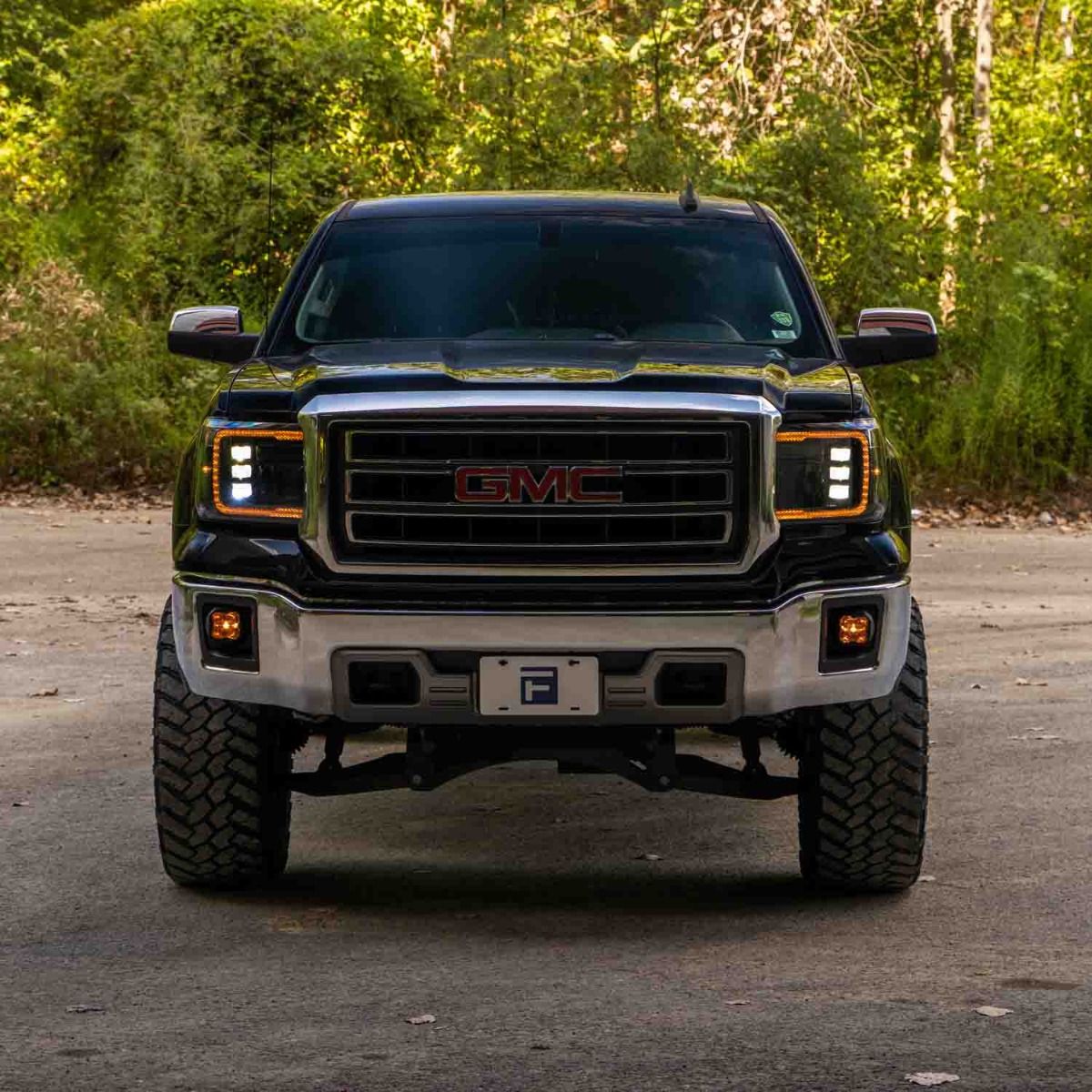 2014-2018 GMC Sierra LED Projector Headlights (Amber DRL)