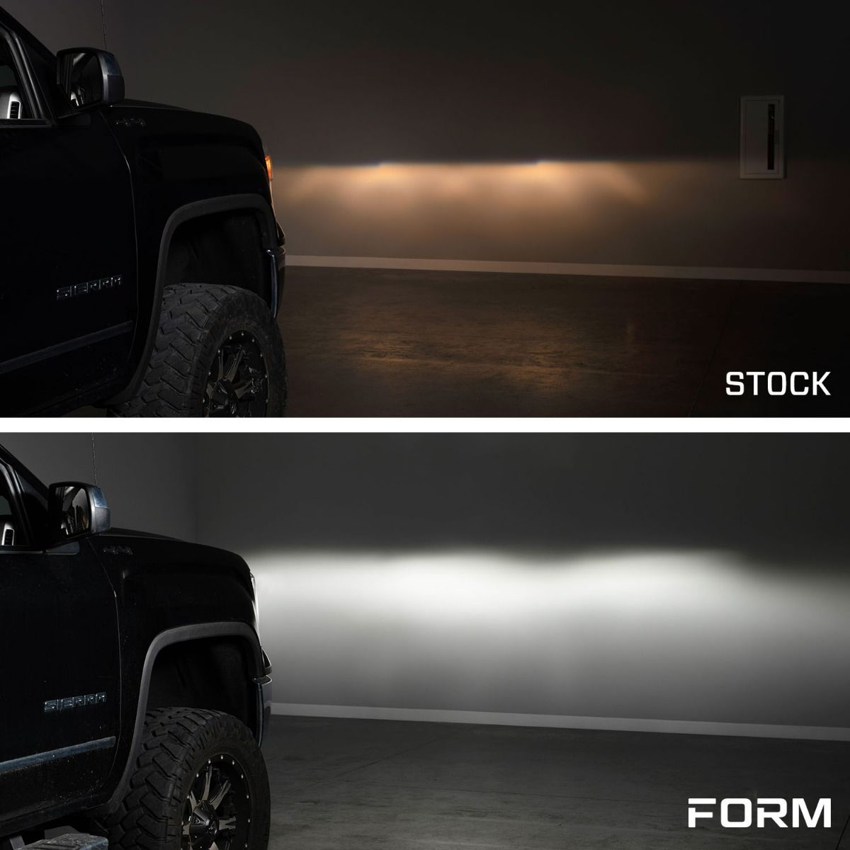 Par de faros delanteros reflectores LED para GMC Sierra 1500 14-18 y GMC Sierra 2500/3500 15-19 Form Lighting