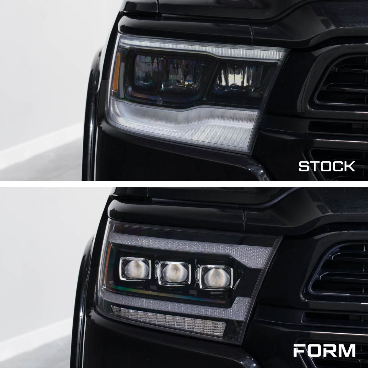 Faros delanteros LED secuenciales con proyector Ram 1500 2019+ (par) 