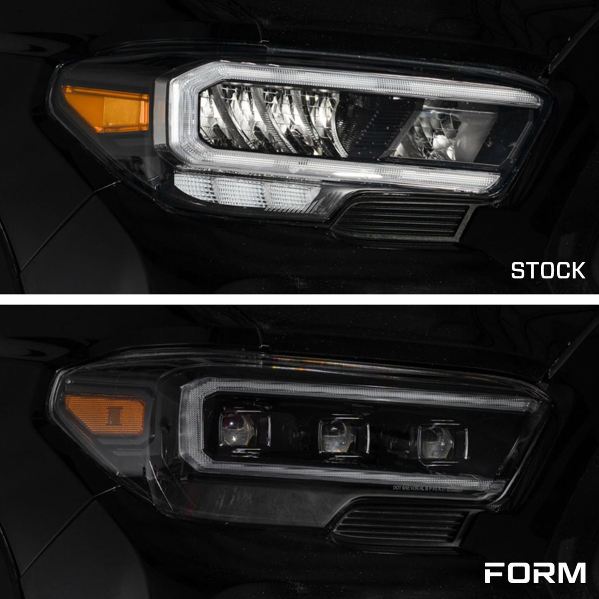 2016–2023 Toyota Tacoma Sequentielle LED-Projektorscheinwerfer mit wählbarem Tagfahrlicht 
