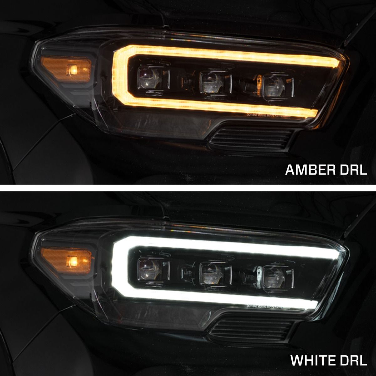 2016-2023 Toyota Tacoma Sequential LED Projector Headlights w/ Selectable DRL