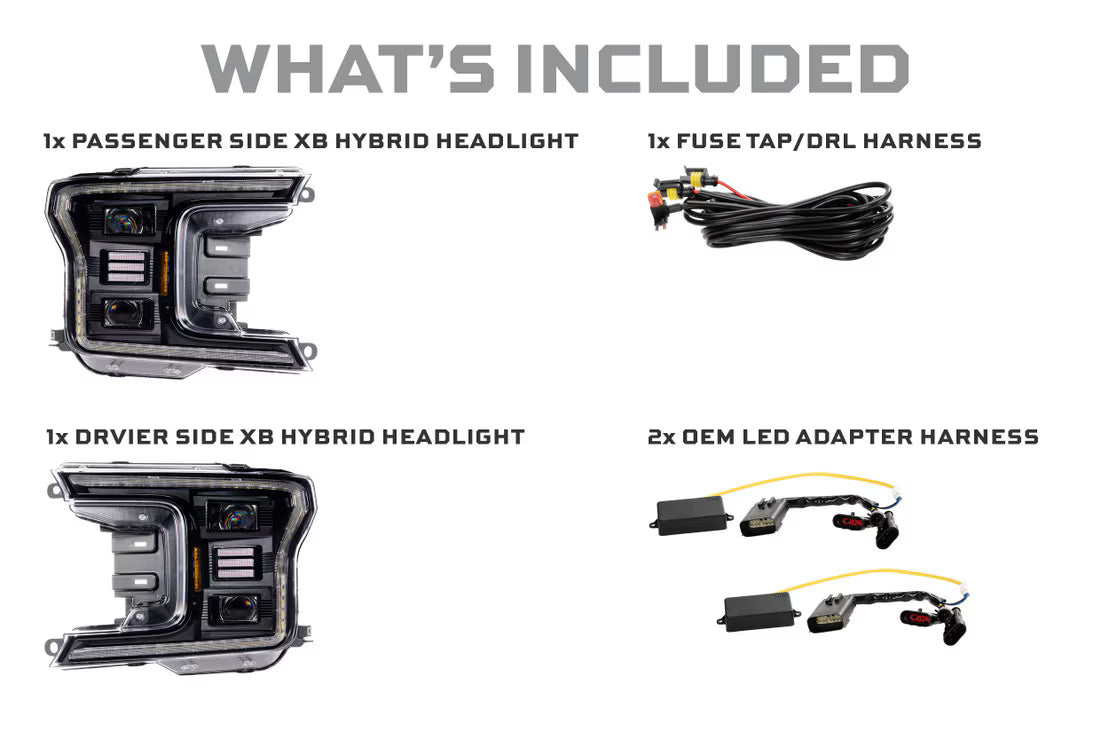 2018-2020 Ford F-150 XB Hybrid LED Headlights
