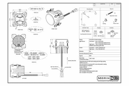 Sealed Beam: Morimoto Sealed3 (90mm / Hi/Lo Beam)