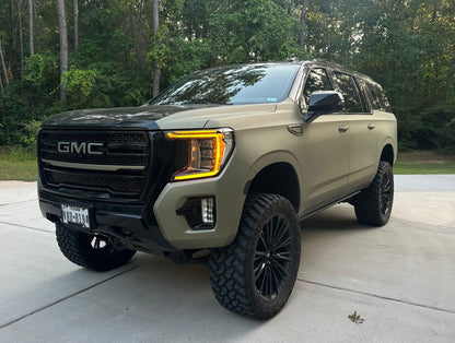 Arnés de faros LED OEM DRL ámbar GMC Sierra 2022+