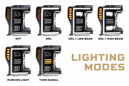 2017-2019 Ford Super Duty XB Hybrid LED Headlights