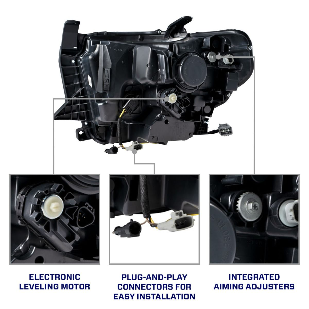 Faros delanteros LED con proyector para Toyota Tundra 2014-2021