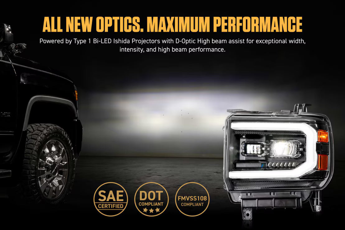 2015-2018 GMC Sierra XB EVO LED Headlights